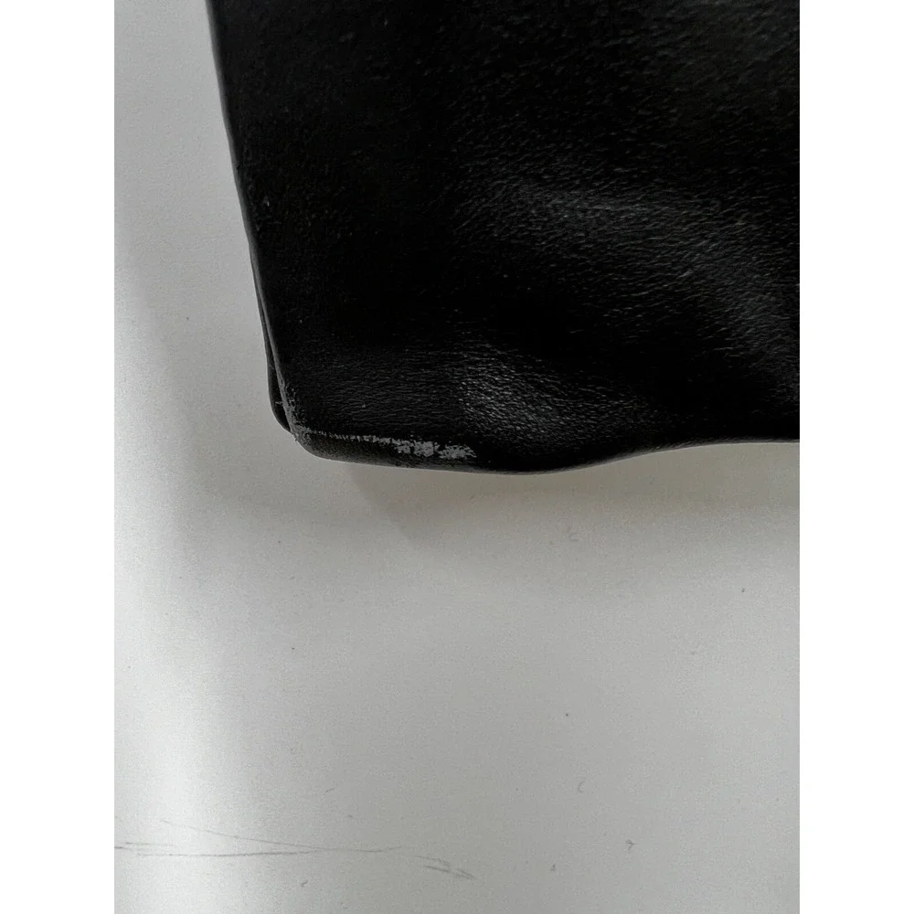 First Genuine Leather Pants Womens Black Smooth Motorcycle Pants Size 28 - Picture 5 of 7